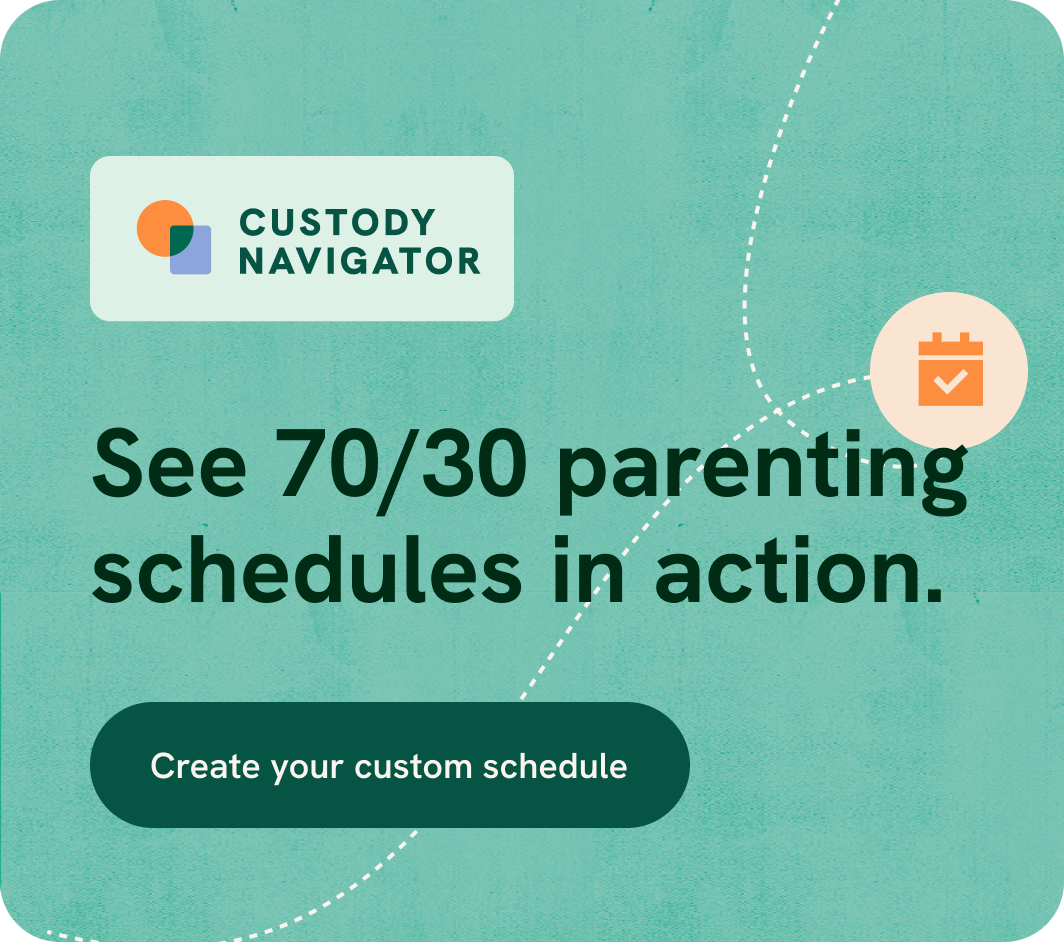 Custody Navigator: See 70/30 parenting schedules in action by creating a custom schedule.
