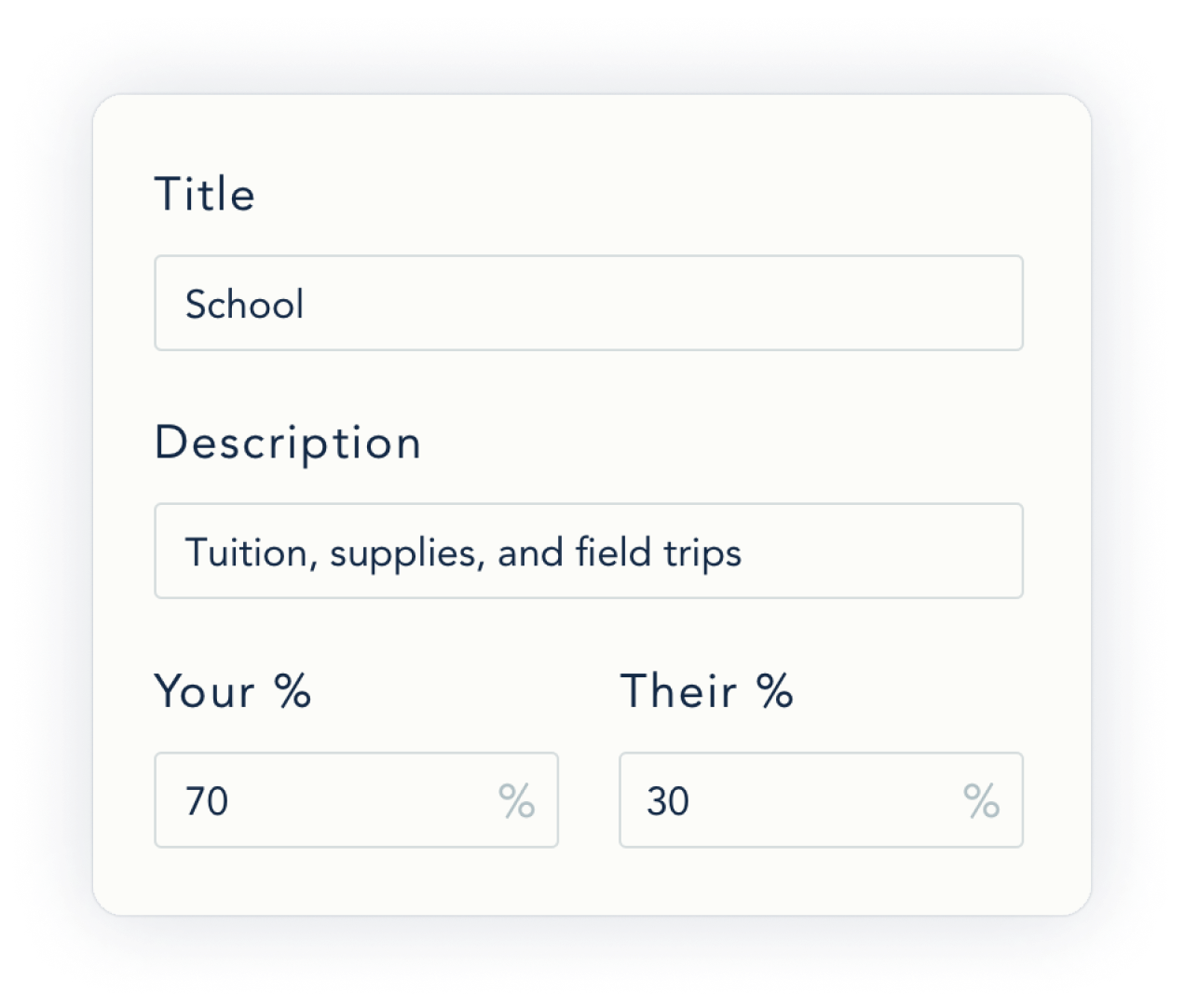 Image of how to create a custom expense category in OurFamilyWizard