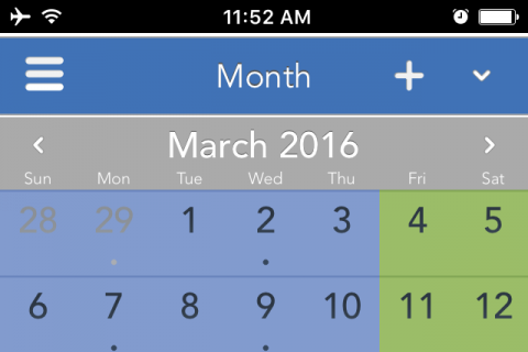 Viewing a 70-30 parenting schedule on the OFW mobile app