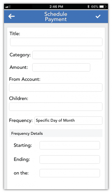 Complete all fields in the schedule payment form to create a single or repeating payment through OFWpay.
