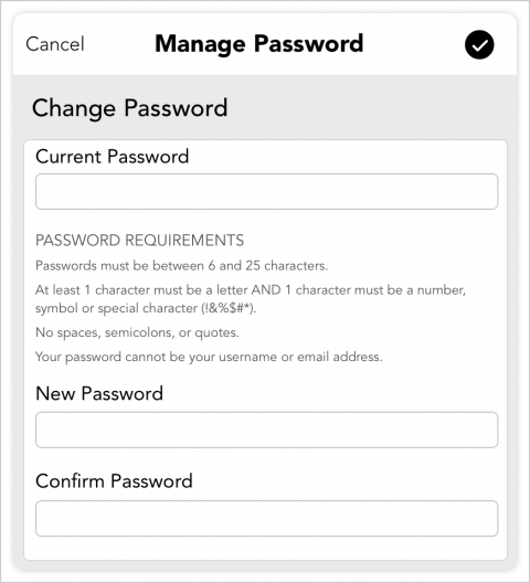 Updating Your Account Password | Parents - Mobile | Ourfamilywizard