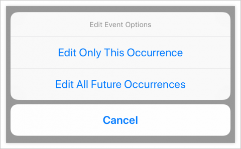 Edit Repeating Event