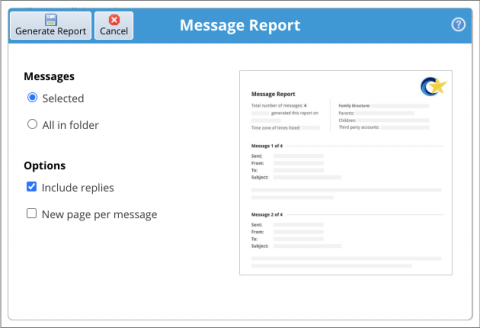 Print selected messages from your Message Board.