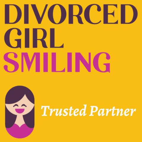 Divorced Girl Smiling Logo