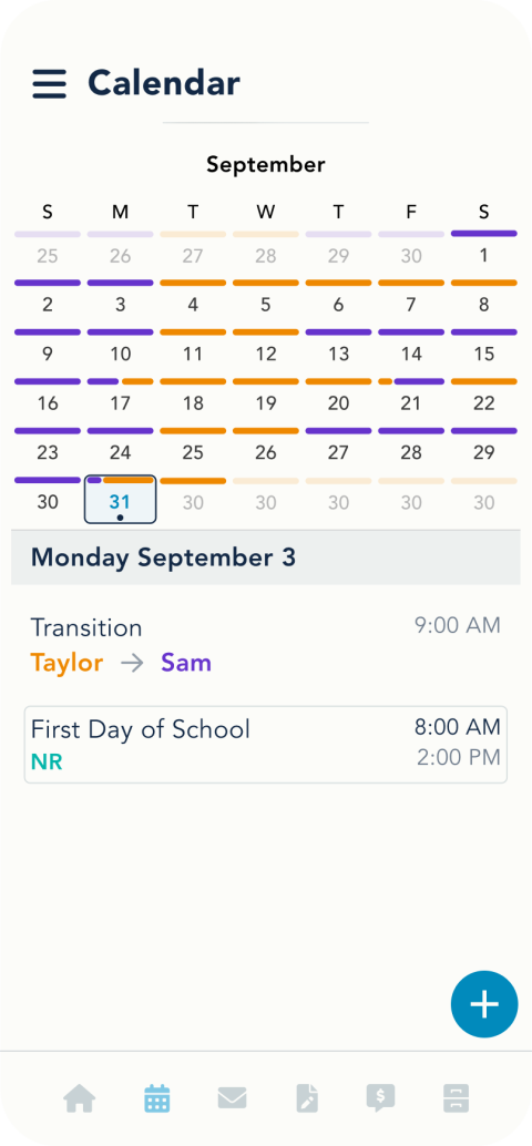 Calendar phone view