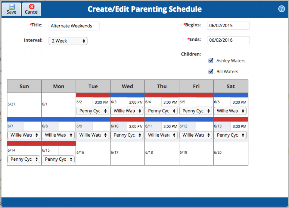 Parenting Schedules OurFamilyWizard parenting-schedules-ourfamilywizard