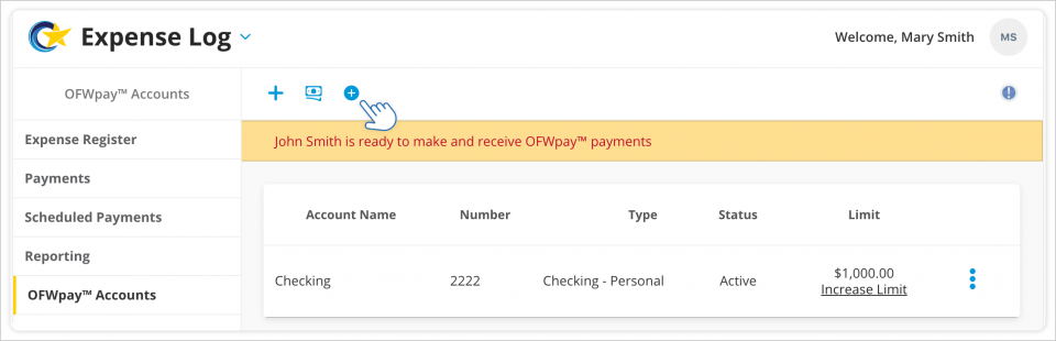 Adding an OFWpay™ Account