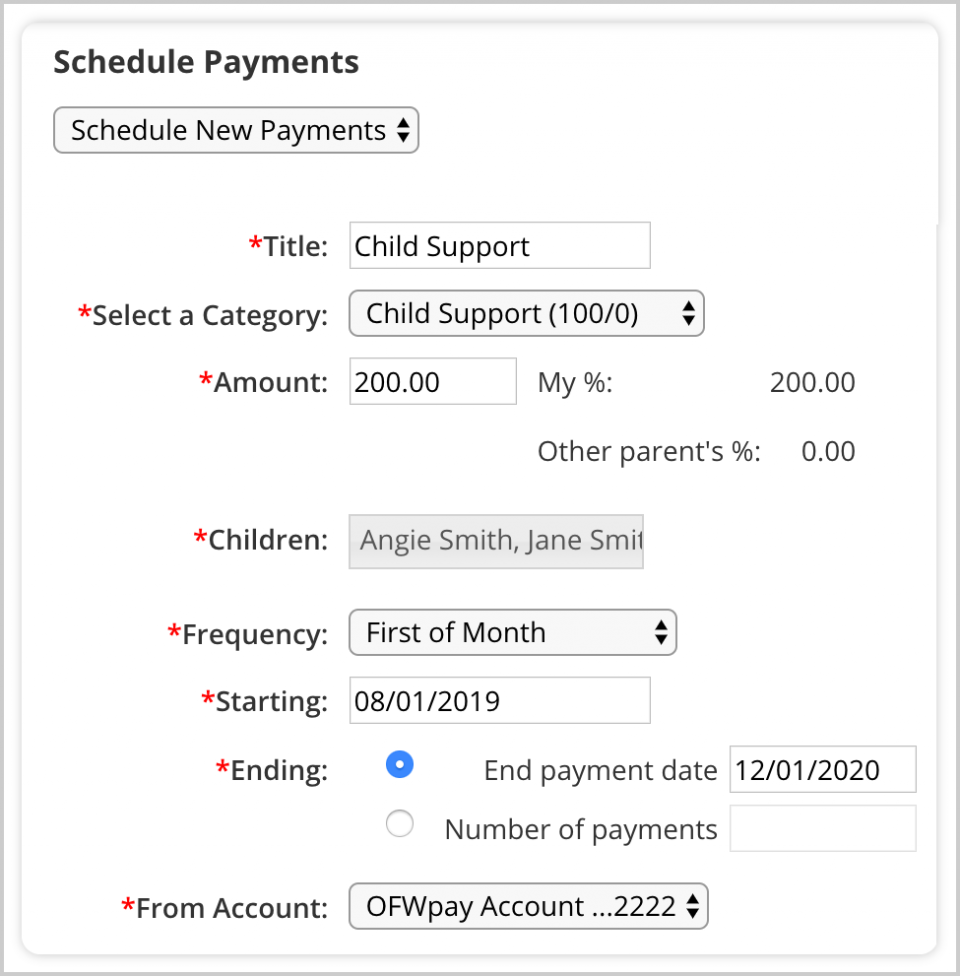 Scheduling Recurring Payments