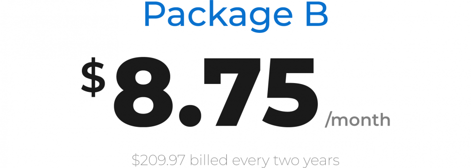 OurFamilyWizard's two-year subscription bundle, Package B, costs only $8.75 per month.
